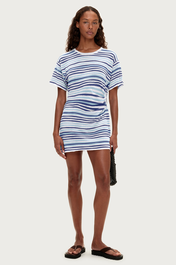 Zulu & Zephyr T-Shirt Knit Dress | Blue Stripe