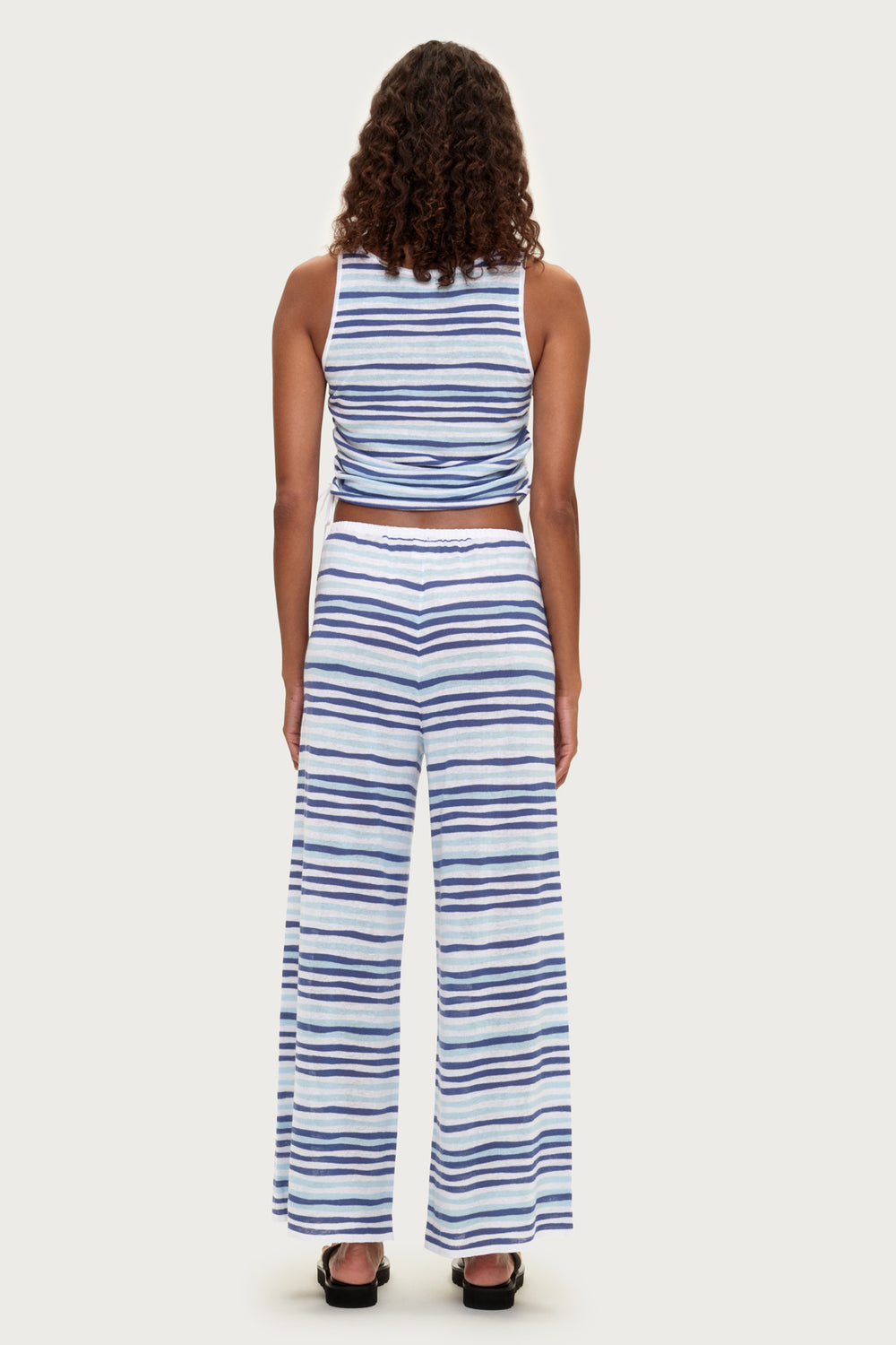 Zulu & Zephyr Knit Pant | Blue Stripe