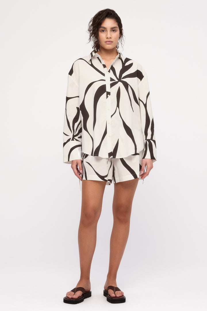 Zulu & Zephyr Cotton Shirt | Cream Flower