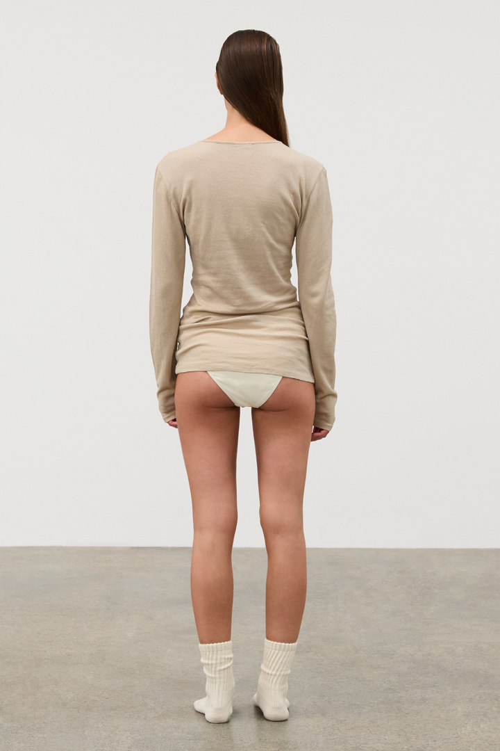 Zulu & Zephyr Rib Hemp Jersey Long Sleeve Top | Husk