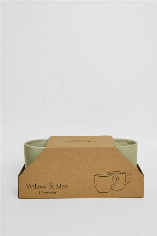 Willow & Mae Caffeine Fix Mugs | Green Speckle