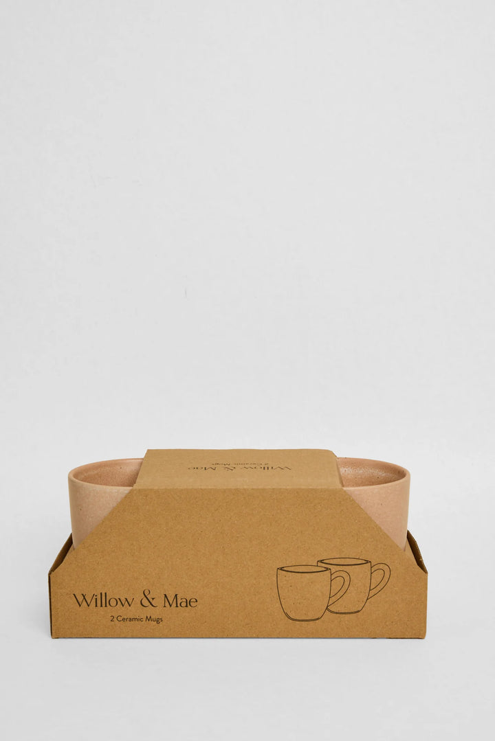 Willow & Mae Caffeine Fix Mugs | Pink Speckle