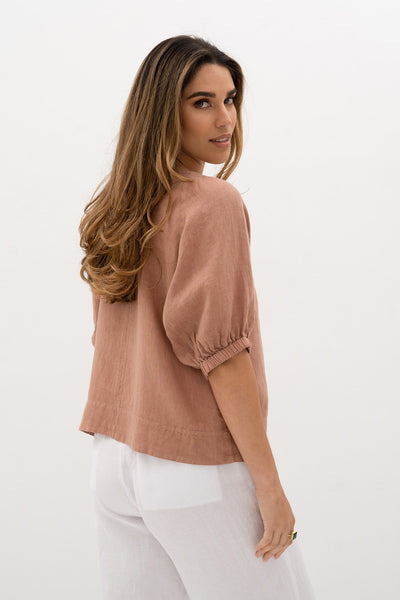 Humidity Lagoon Blouse - Frappe