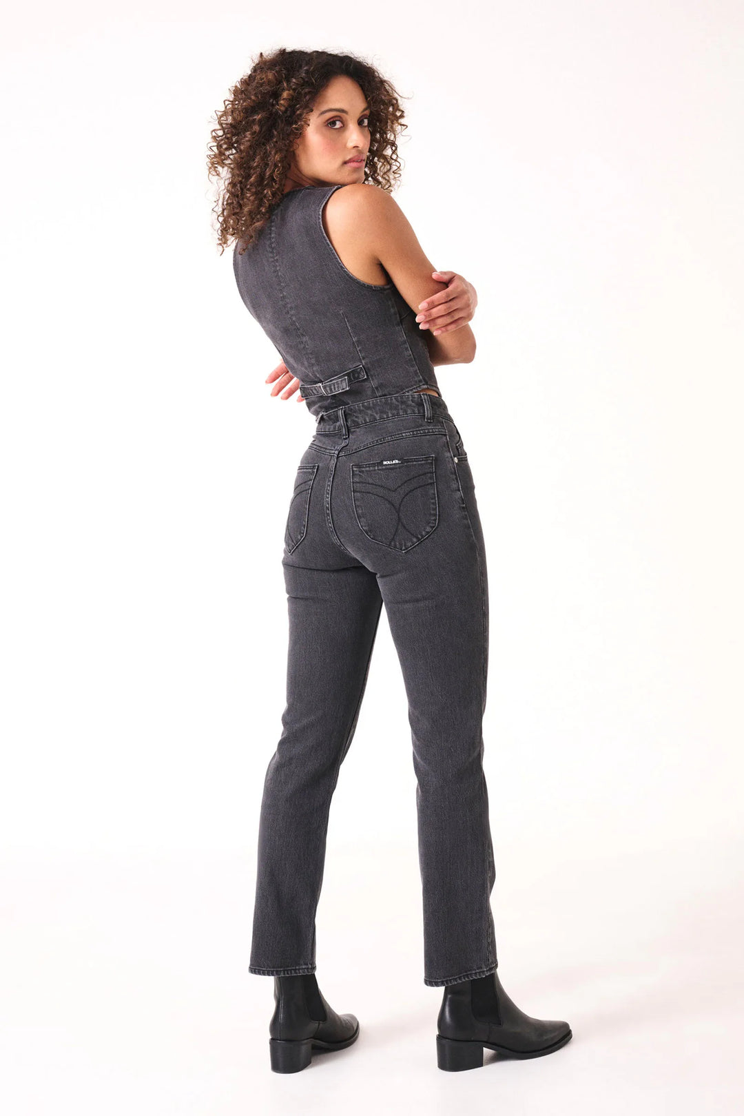 Rollas Original Straight Jean - Brad Black
