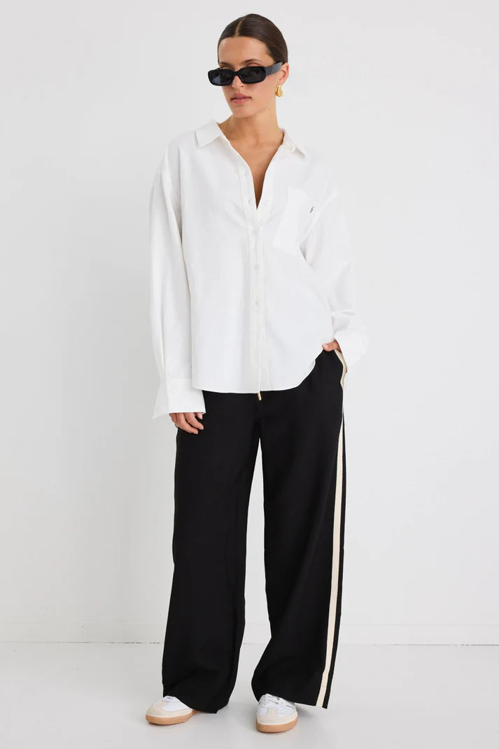 Stories Be Told Signature Oversized Shirt | Ivory Oxford