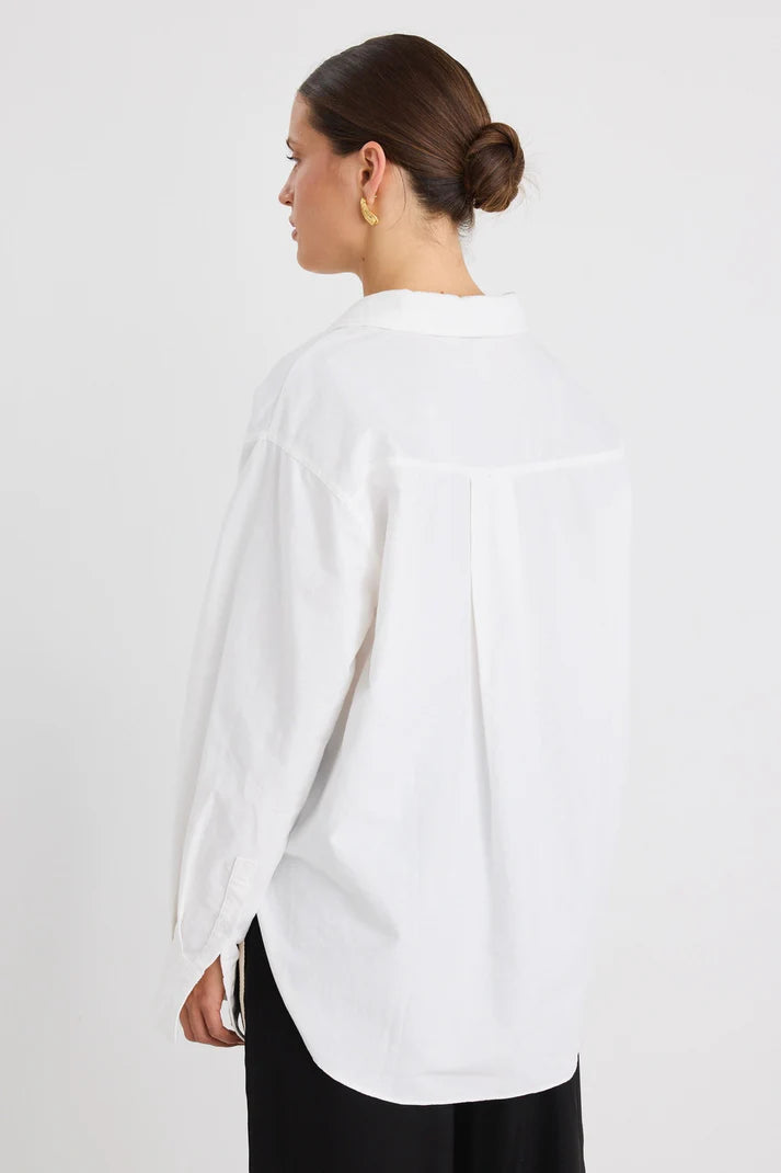 Stories Be Told Signature Oversized Shirt | Ivory Oxford