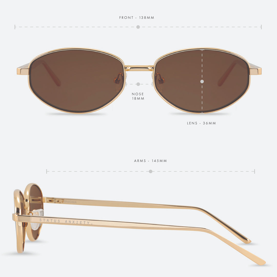 Status Anxiety Enigma Sunglasses | Gold