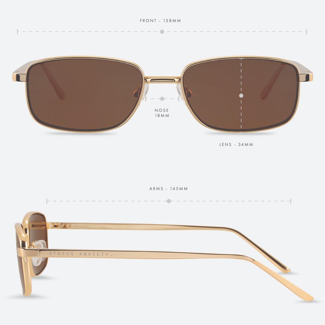 Status Anxiety Hypnosis Sunglasses | Gold