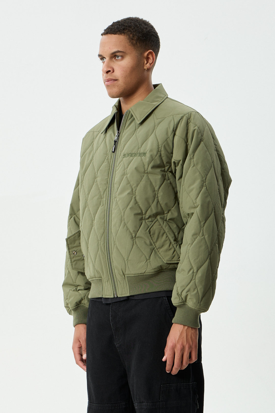 Afends Mellross Bomber Jacket | Military