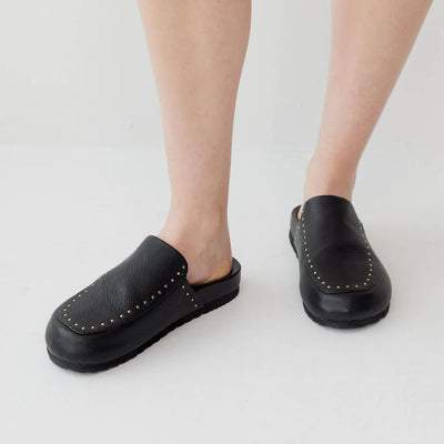 CHAOS & HARMONY TRINITY MULE - BLACK  Slip on The Chaos & Harmony Trinity Mule for daily comfort and style. 