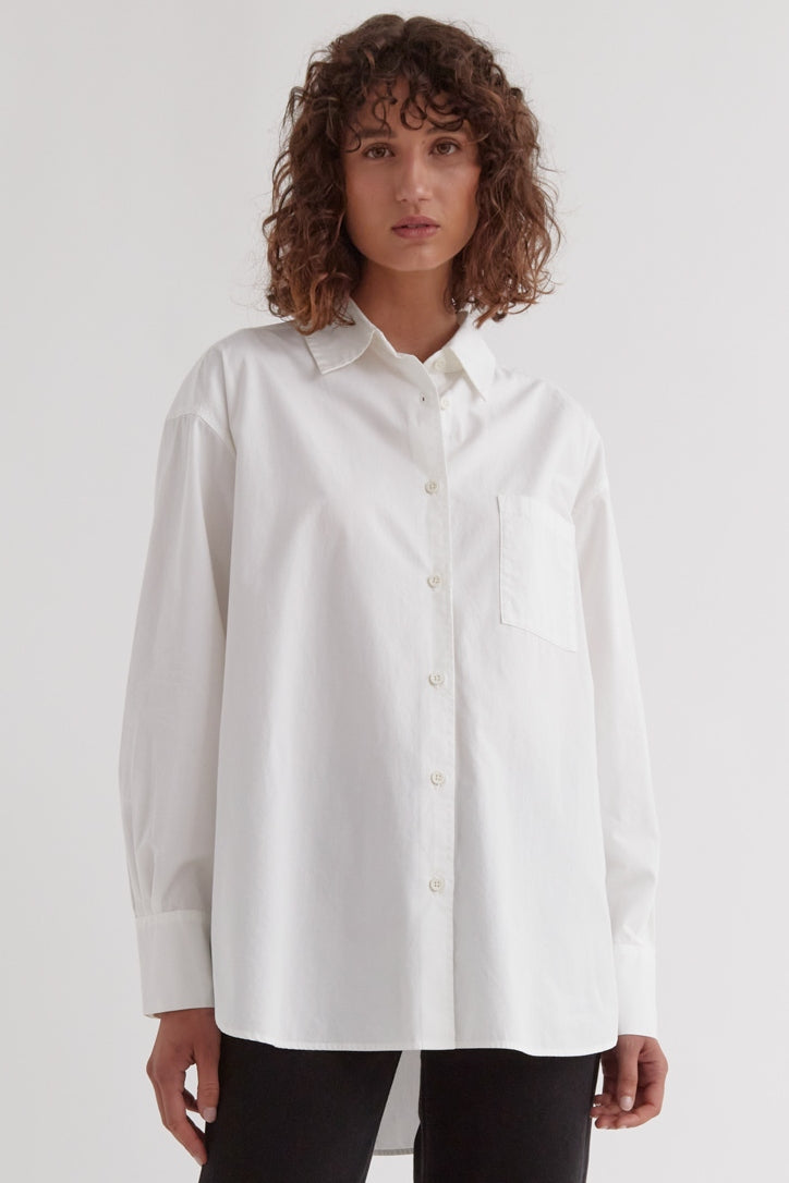 ASSEMBLY LABEL EVERYDAY POPLIN SHIRT - WHITE  The Assembly Label Everyday Poplin Shirt is a stylish button-up long sleeve shirt, now available in White. 