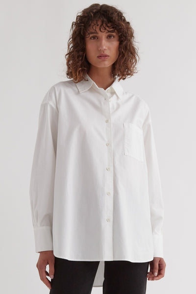 ASSEMBLY LABEL EVERYDAY POPLIN SHIRT - WHITE  The Assembly Label Everyday Poplin Shirt is a stylish button-up long sleeve shirt, now available in White. 
