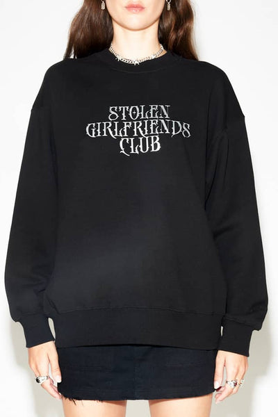 STOLEN GIRLFRIENDS CLUB CHROME CLUB CREW  The Stolen Girlfriends Club Chrome Club Crew is a new and updated slogan crew.