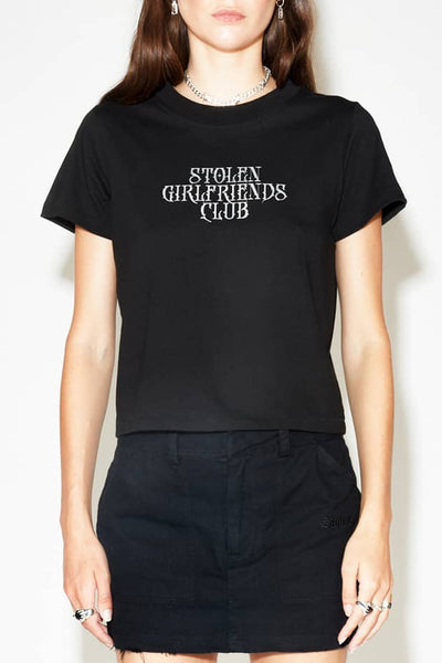 STOLEN GIRLFRIENDS CLUB CHROME CLUB TEE   The Stolen Girlfriends Club Chrome Club Tee is a new and updated slogan tee.