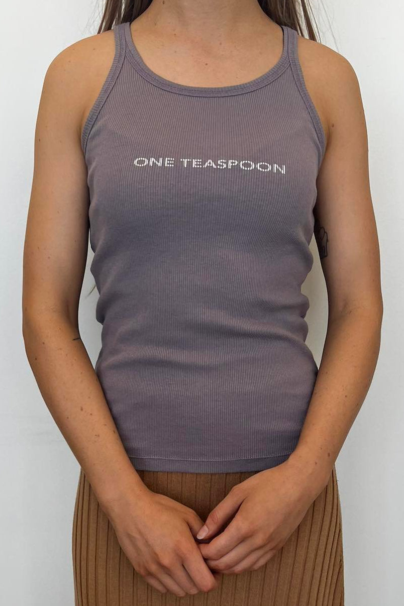 One Teaspoon Logo Singlet