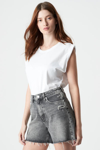 MAVI MILLIE - SMOKE DENIM  The Mavi Millie Shorts are a must have for the warmer seasons. The Millie Shorts are easy-to-wear relaxed fitting mini shorts, with a high-rise waist. 