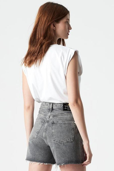 MAVI MILLIE - SMOKE DENIM  The Mavi Millie Shorts are a must have for the warmer seasons. The Millie Shorts are easy-to-wear relaxed fitting mini shorts, with a high-rise waist. 