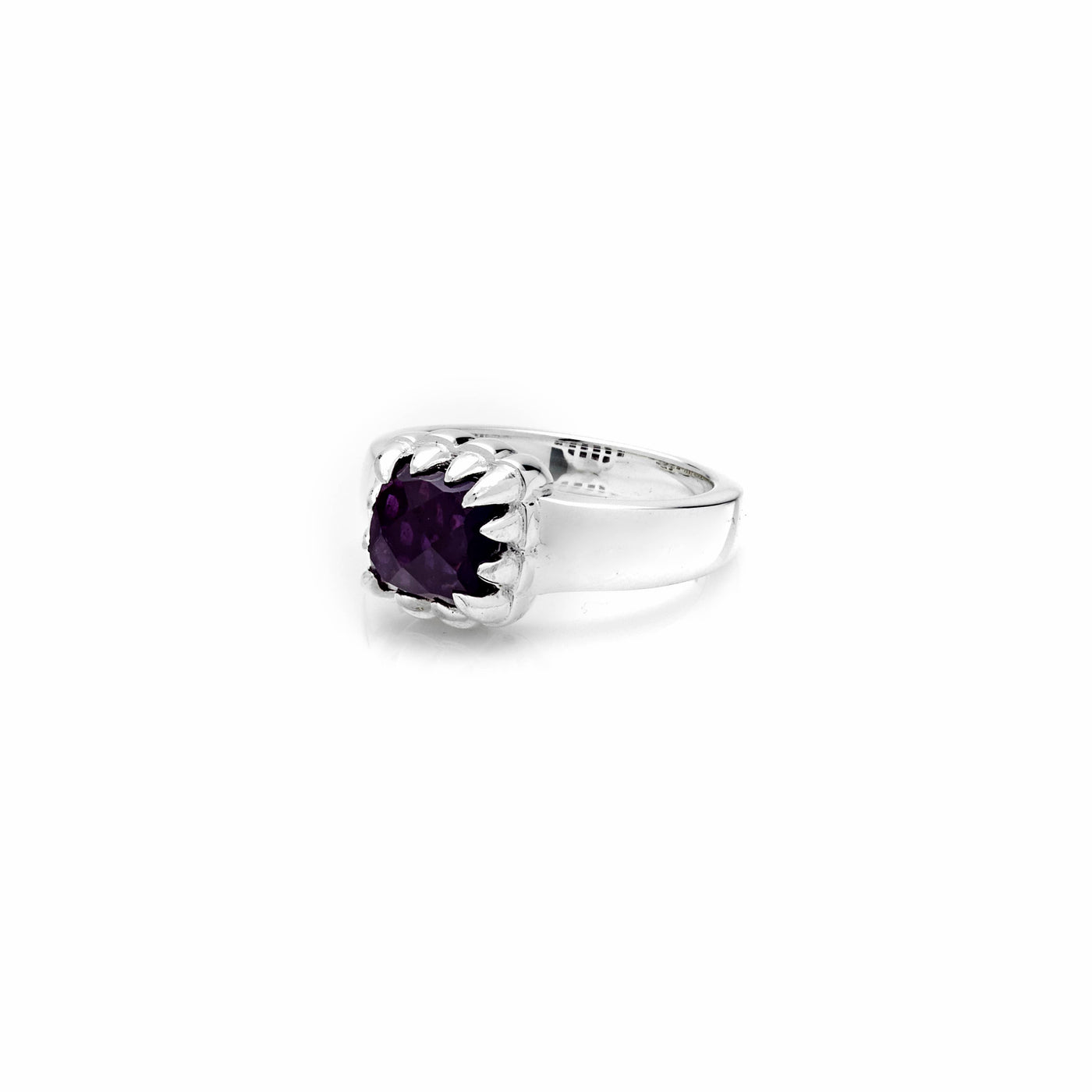 STOLEN GIRLFRIENDS CLUB BABY CLAW RING  The Stolen Girlfriends Club Baby Claw Ring is now available in Purple Amethyst, Black Onyx, Yellow Citrine and Rose Quartz   The Baby Claw Ring features a thick band, holding a Purple Amethyst, Black Onyx, Yellow Citrine or Rose Quartz heart charm, which is held in place by the silver claw.  The Stolen Girlfriends Club Baby Claw Ring 