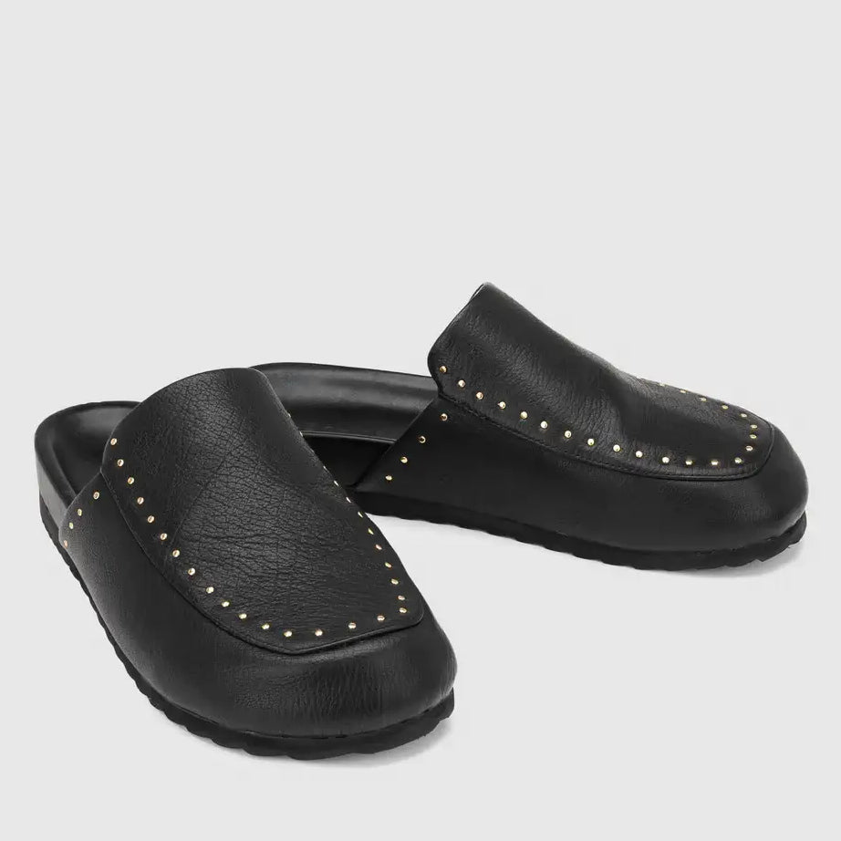 CHAOS & HARMONY TRINITY MULE - BLACK  Slip on The Chaos & Harmony Trinity Mule for daily comfort and style. 