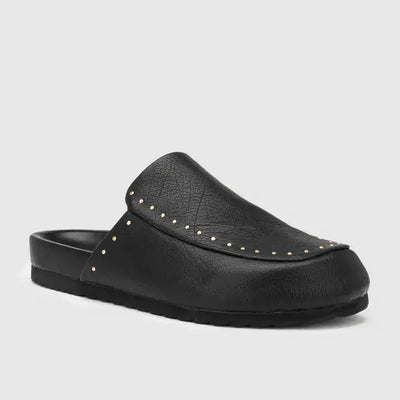 CHAOS & HARMONY TRINITY MULE - BLACK  Slip on The Chaos & Harmony Trinity Mule for daily comfort and style. 