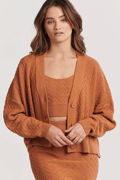 CHARLIE HOLIDAY CAMILLA CARDIGAN - SUNDIAL   The Charlie Holiday Camilla Cardigan is now available in; Sundial and is a soft knitted cardigan perfect for the cooling seasons.