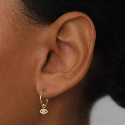 By Charlotte Eye Of Intuition Hoops - Gold