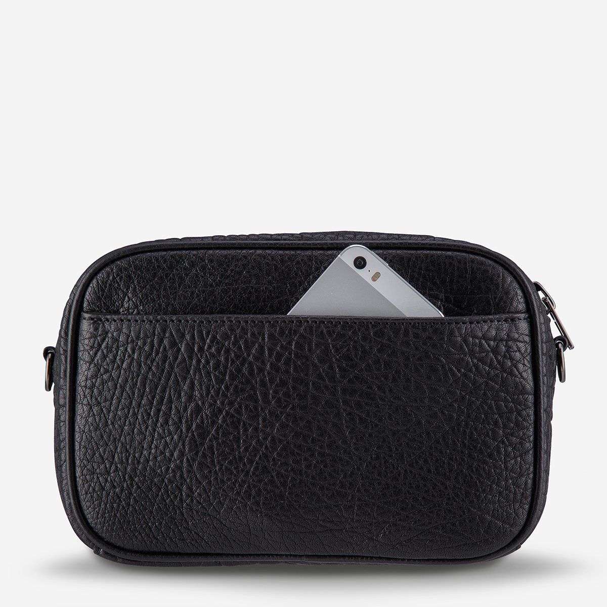 STATUS ANXIETY PLUNDER BAG  The Status Anxiety Plunder Bags the perfect everyday handbag, it easily fits your essentials. Crafted from a full grain Italian leather. The plunder bag features a slip pocket for your phone and an internal zip pocket. Complete with adjustable straps so you decide the length.  
