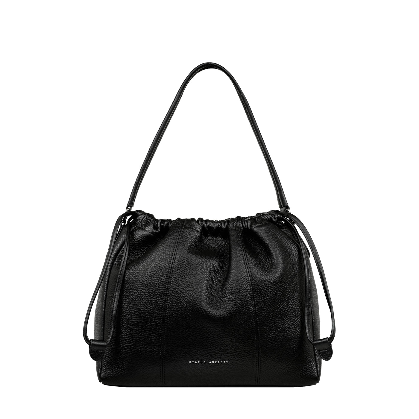 STATUS ANXIETY POINT OF NO RETURN - BLACK  The Status Anxiety Point Of No Return is a stylish bag in a large yet, convenient size great for daily use, now available in: Black.