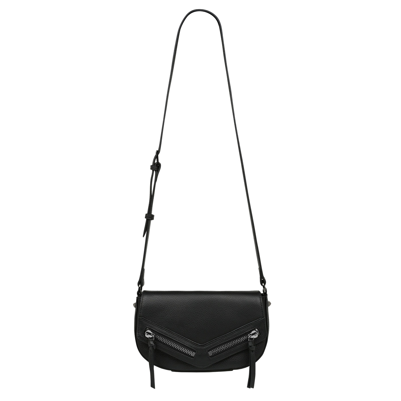 STATUS ANXIETY TRANSITORY BAG  The Status Anxiety Transitory Bag the perfect everyday on-the-go handbag, with a little edge. The Transitory Bag easily fits your essentials and is crafted from a full grain Italian leather. The Transitory bag features an external slip pocket for your phone which has a magnetised closure, and an internal zip pocket, finished with unique zipper detailing on the bottom, sides, and front. Complete with an adjustable strap so you decide the length.