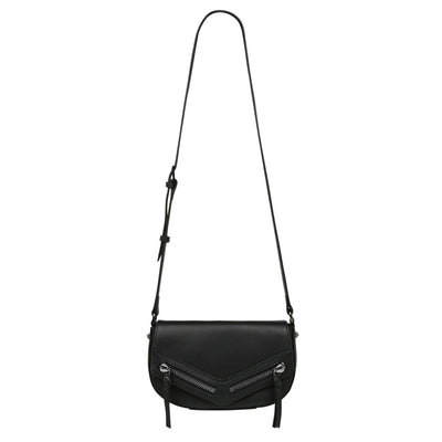 STATUS ANXIETY TRANSITORY BAG  The Status Anxiety Transitory Bag the perfect everyday on-the-go handbag, with a little edge. The Transitory Bag easily fits your essentials and is crafted from a full grain Italian leather. The Transitory bag features an external slip pocket for your phone which has a magnetised closure, and an internal zip pocket, finished with unique zipper detailing on the bottom, sides, and front. Complete with an adjustable strap so you decide the length.