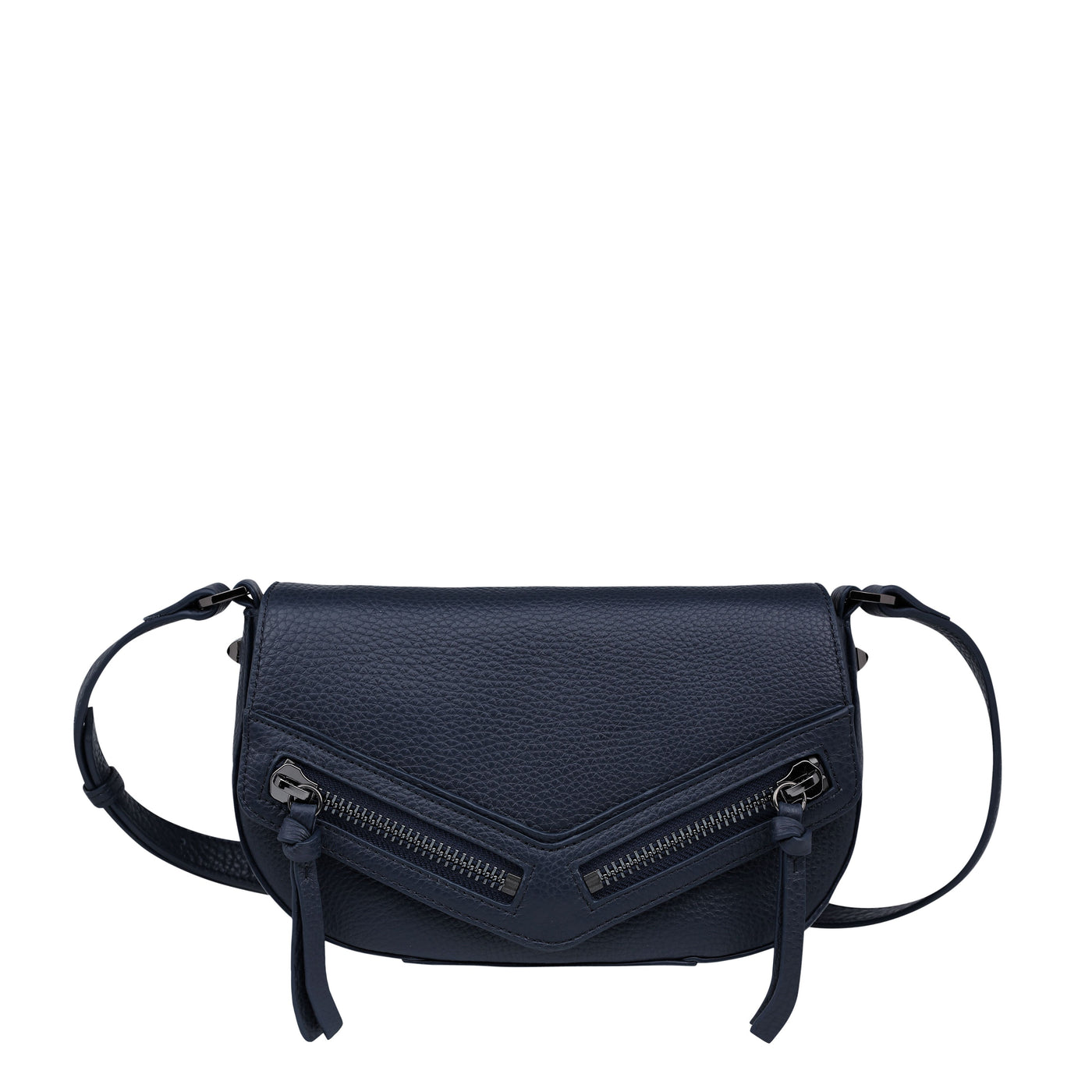STATUS ANXIETY TRANSITORY BAG  The Status Anxiety Transitory Bag the perfect everyday on-the-go handbag, with a little edge. The Transitory Bag easily fits your essentials and is crafted from a full grain Italian leather. The Transitory bag features an external slip pocket for your phone which has a magnetised closure, and an internal zip pocket, finished with unique zipper detailing on the bottom, sides, and front. Complete with an adjustable strap so you decide the length.