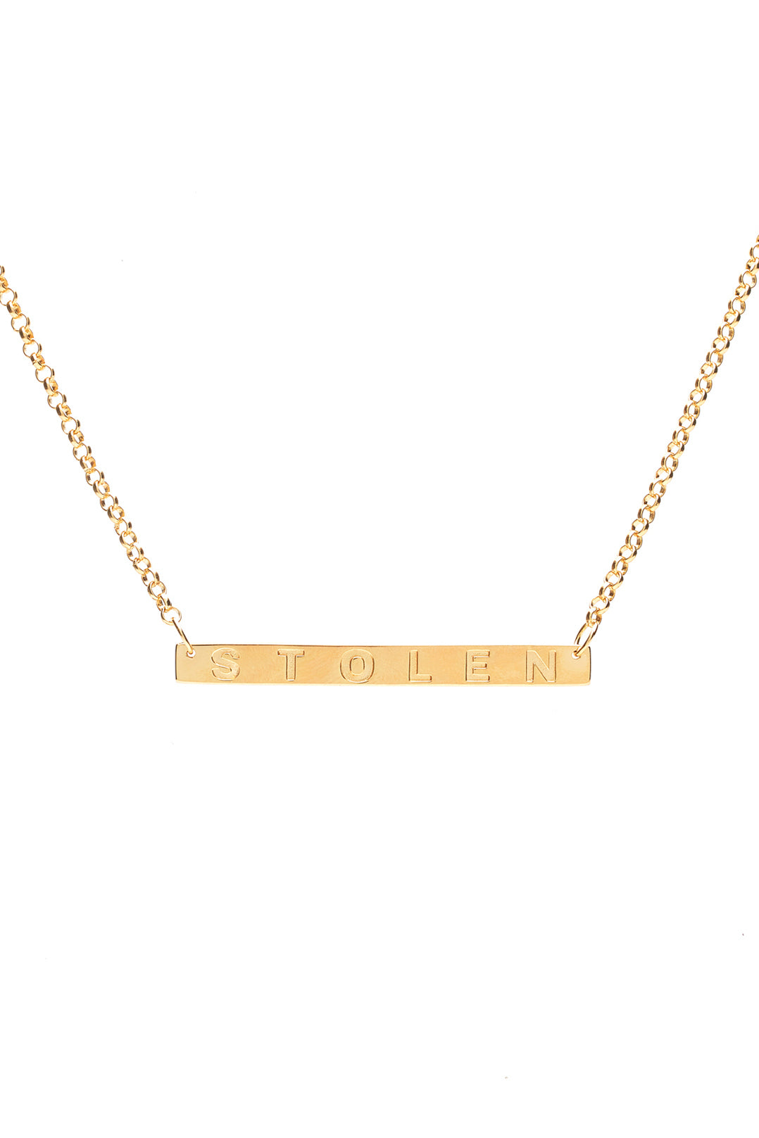 STOLEN GIRLFRIENDS CLUB PLANK NECKLACE - GOLD PLATED  The Stolen Girlfriends Club Plank Necklace is now available in Gold Plated. 